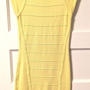 Forever 21 Light Yellow Ribbed Dress